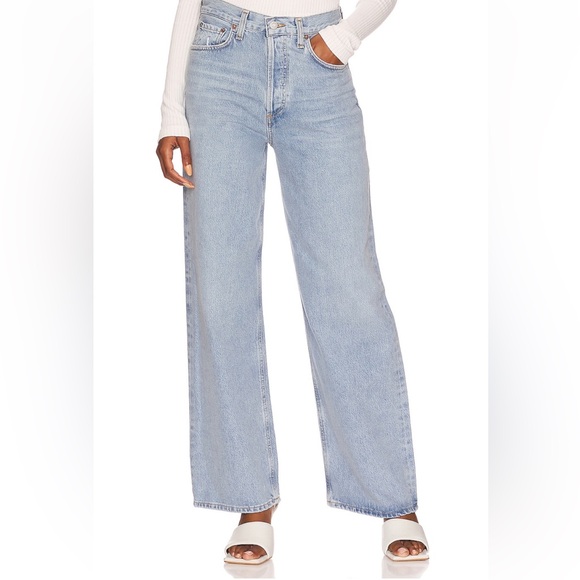 Agolde Low Rise Baggy Jeans, Color: Void - Picture 1 of 6